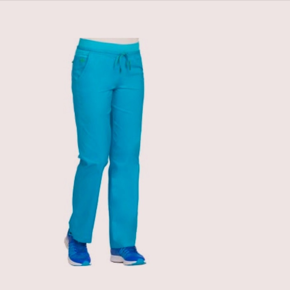 med couture bali blue/shamrock scrub pant